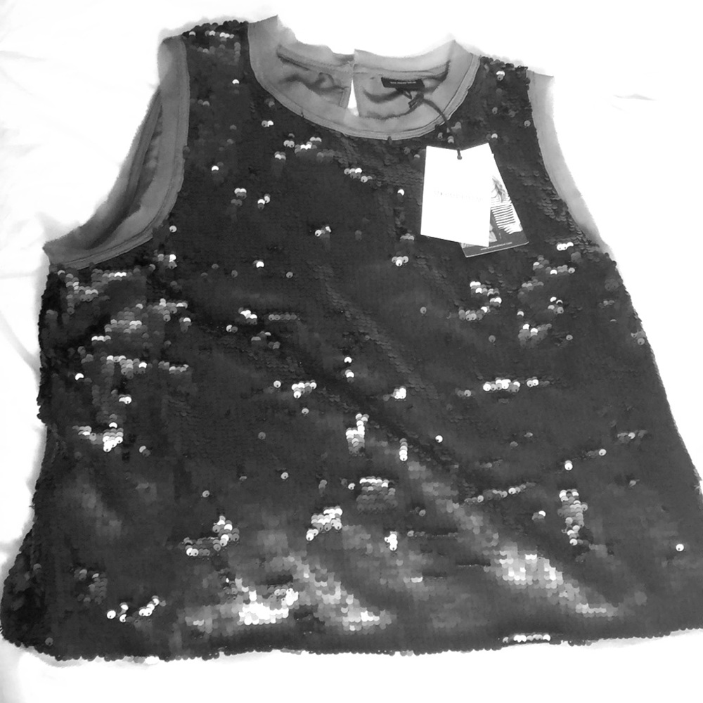 Black sequin top